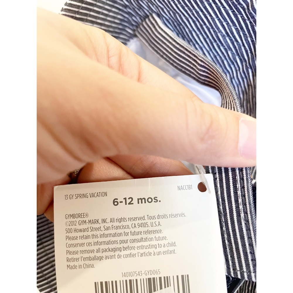 NWT Nautical Sailor Themed Bucket Hat Infant Boys Size 6-12 months - Picture 5 of 8